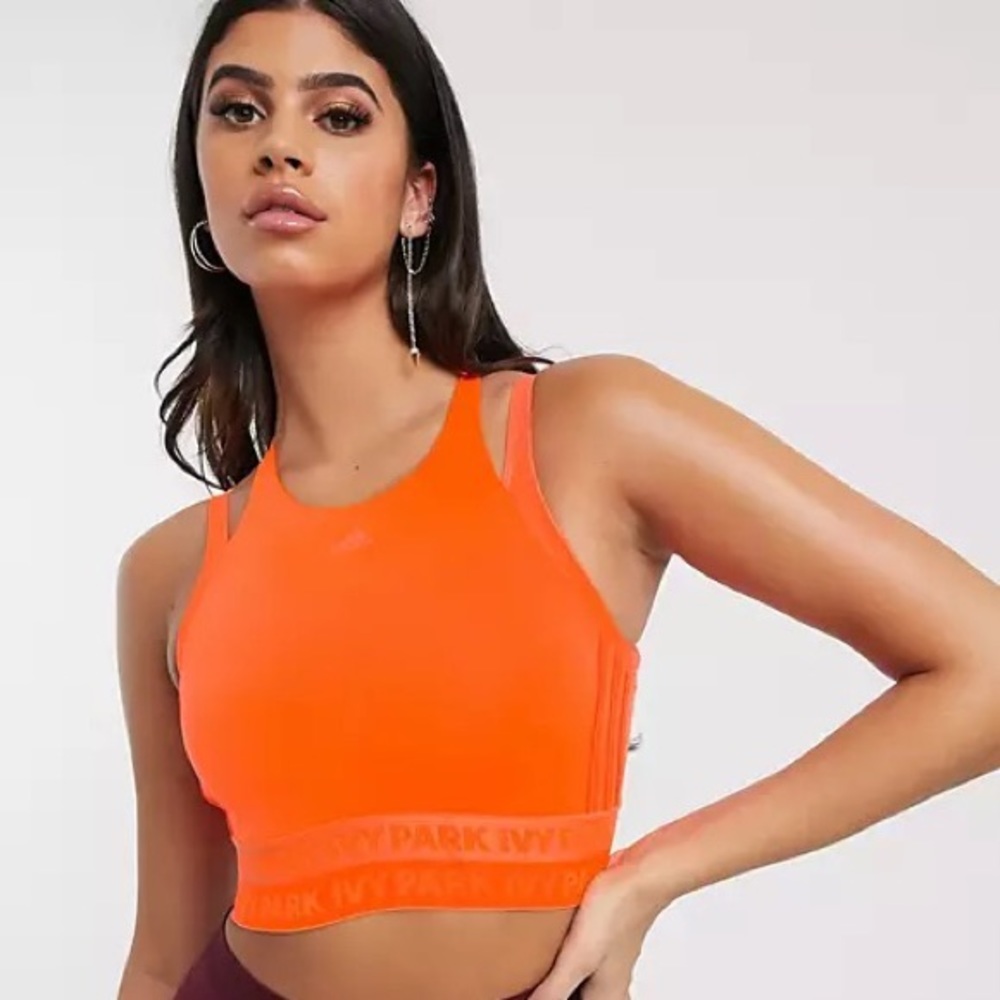 adidas x IVY PARK halter neck bra orange XS NWOT